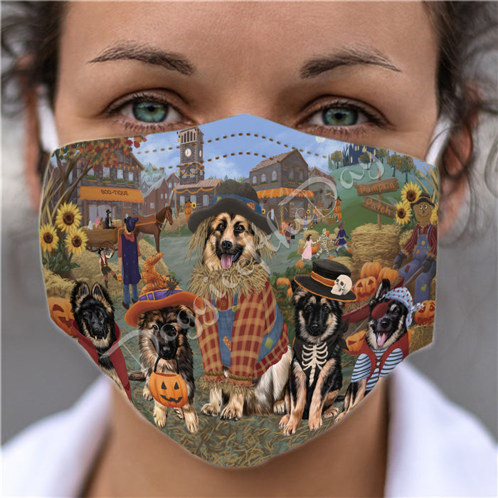 Halloween 'Round Town German Shepherd Dogs Face Mask FM49956