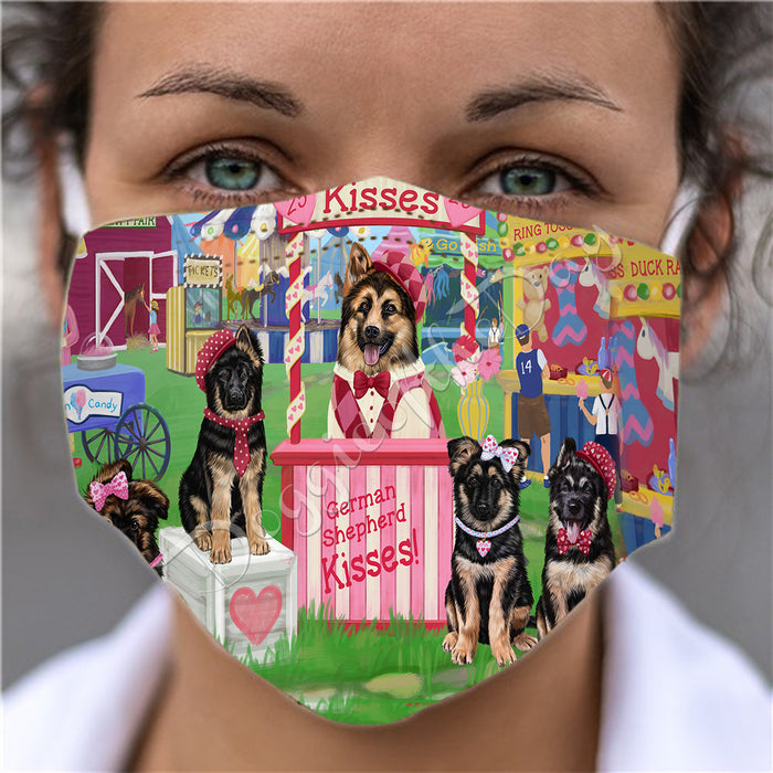 Carnival Kissing Booth German Shepherd Dogs Face Mask FM48047