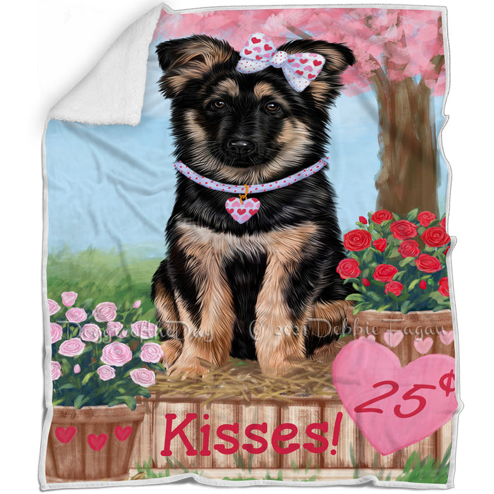 Rosie 25 Cent Kisses German Shepherd Dog Blanket BLNKT122223