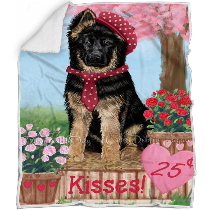 Rosie 25 Cent Kisses German Shepherd Dog Blanket BLNKT122232