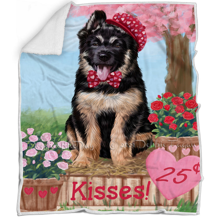 Rosie 25 Cent Kisses German Shepherd Dog Blanket BLNKT122241
