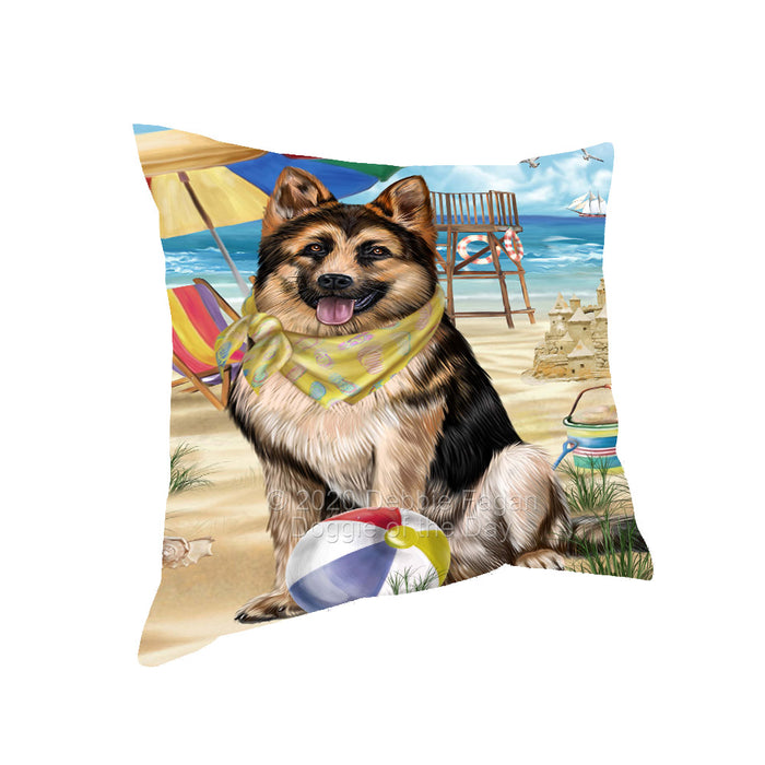 Pet Friendly Beach German Shepherd Dog Pillow with Top Quality High-Resolution Images - Ultra Soft Pet Pillows for Sleeping - Reversible & Comfort - Ideal Gift for Dog Lover - Cushion for Sofa Couch Bed - 100% Polyester, PILA91657