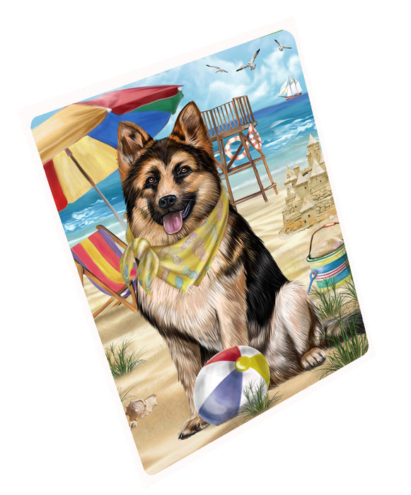 Pet Friendly Beach German Shepherd Dog Cutting Board - For Kitchen - Scratch & Stain Resistant - Designed To Stay In Place - Easy To Clean By Hand - Perfect for Chopping Meats, Vegetables, CA82508
