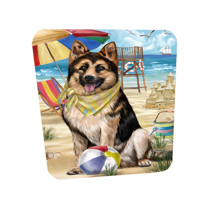 Pet Friendly Beach German Shepherd Dog Coasters Set of 4 CSTA58146