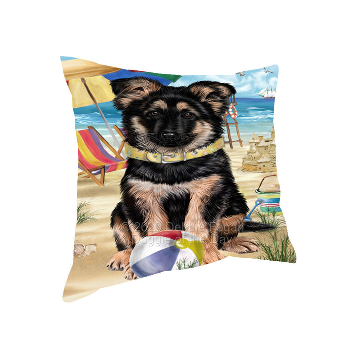 Pet Friendly Beach German Shepherd Dog Pillow with Top Quality High-Resolution Images - Ultra Soft Pet Pillows for Sleeping - Reversible & Comfort - Ideal Gift for Dog Lover - Cushion for Sofa Couch Bed - 100% Polyester, PILA91660
