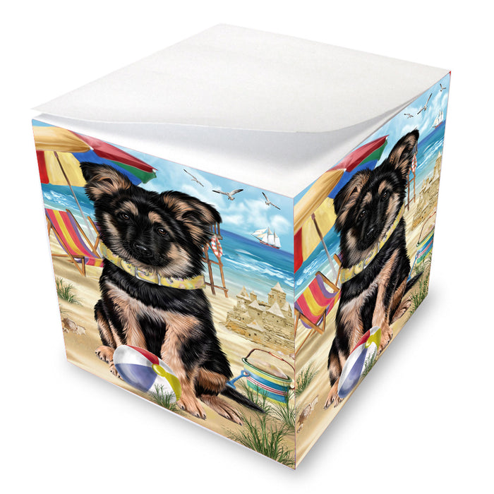 Pet Friendly Beach German Shepherd Dog Note Cube NOC-DOTD-A57188