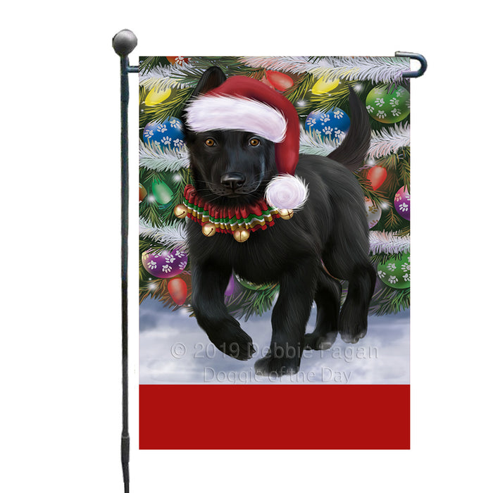 Personalized Trotting in the Snow German Shepherd Dog Custom Garden Flags GFLG-DOTD-A60733