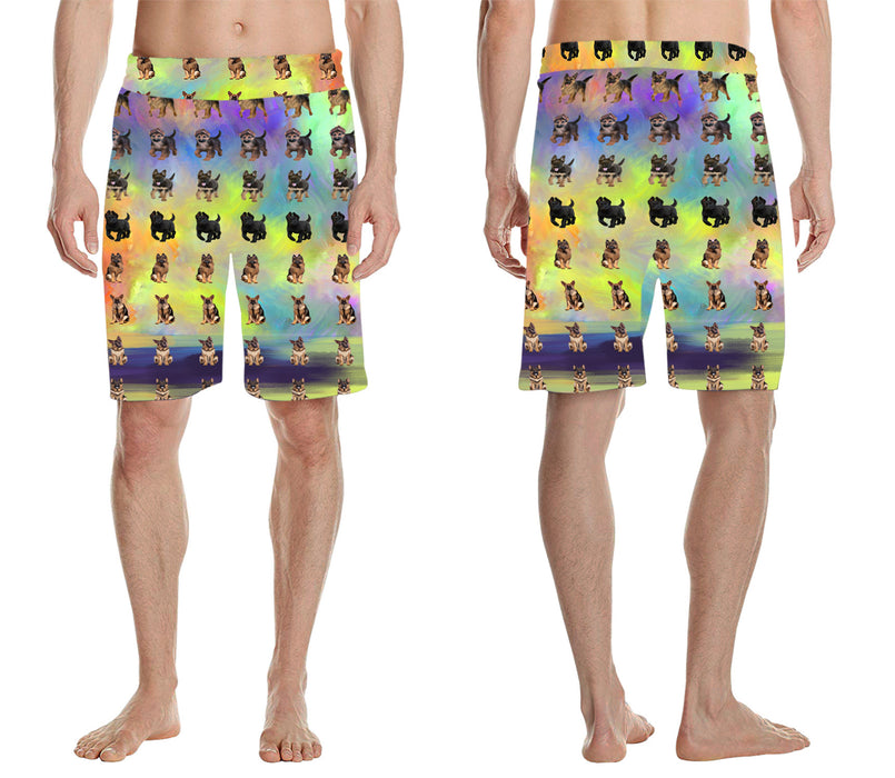 Paradise Wave German Shepherd Dogs All Over Print Men's Casual Shorts