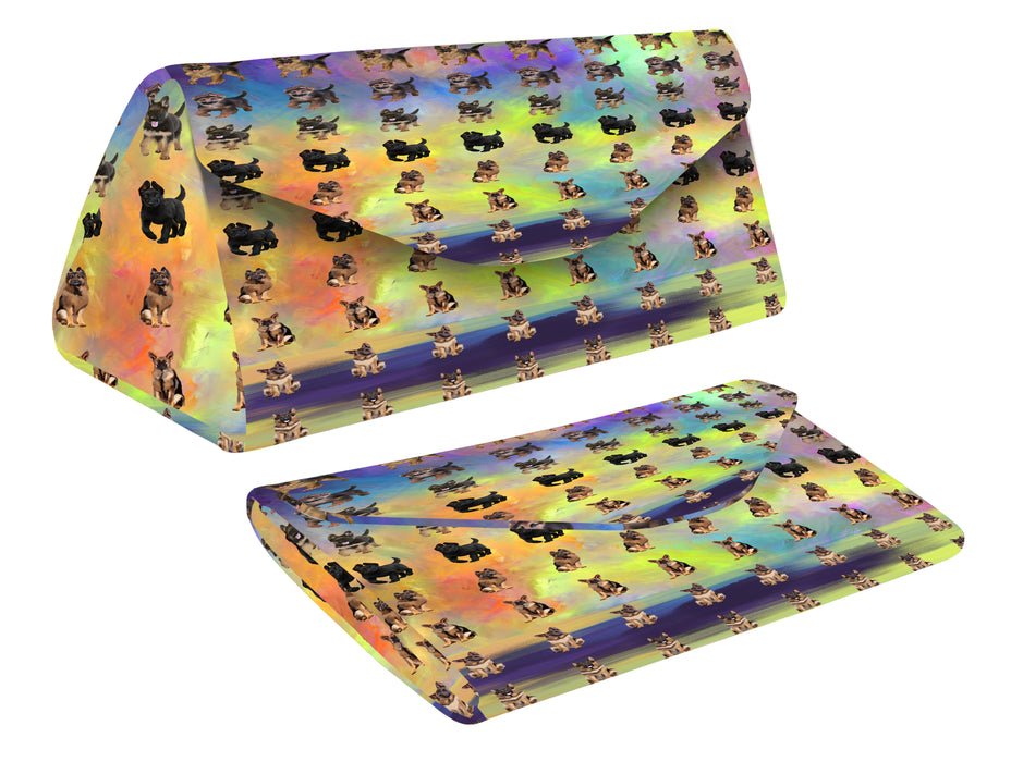 Paradise Wave German Shepherd Dogs Foldable Glasses Case