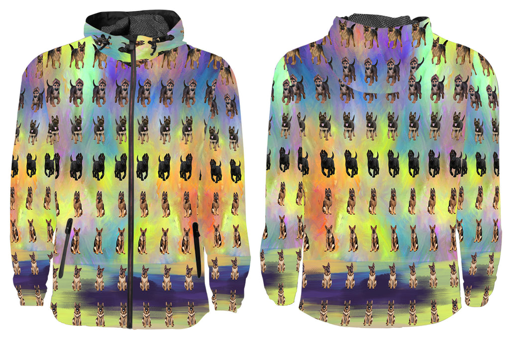 Paradise Wave German Shepherd Dogs All Over Print Windbreaker for Men