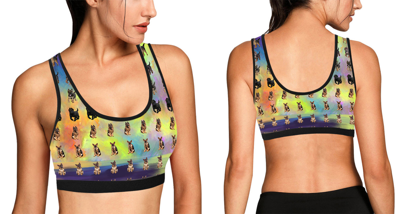 Paradise Wave German Shepherd Dogs All Over Print Women's Sports Bra