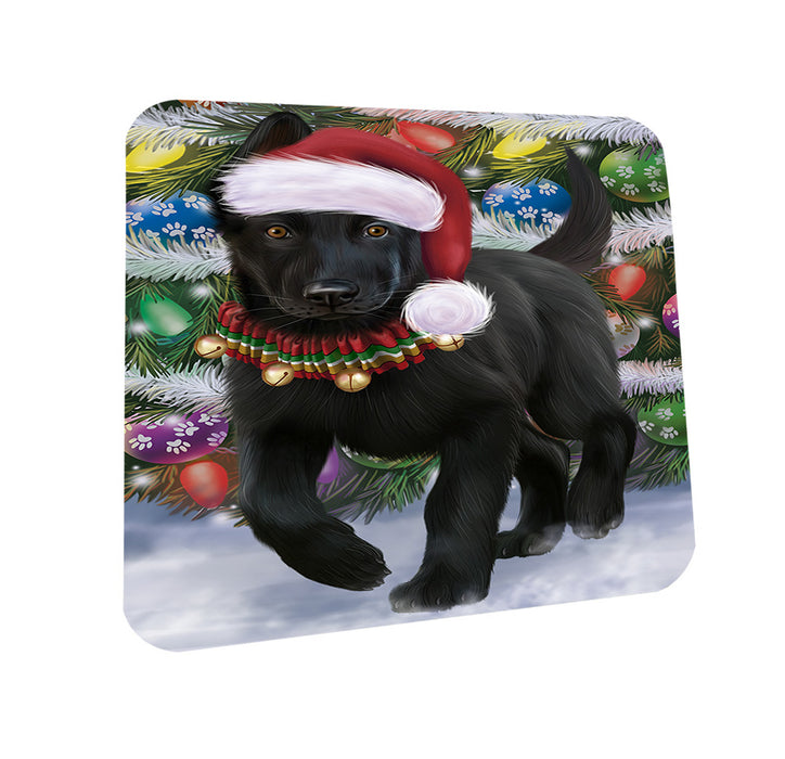 Trotting in the Snow German Shepher Dog Coasters Set of 4 CST54536