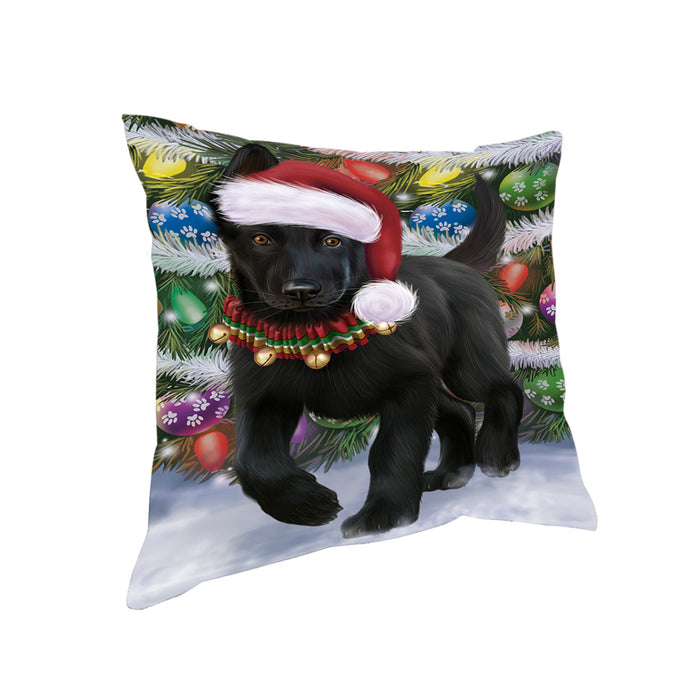 Trotting in the Snow German Shepher Dog Pillow PIL75448