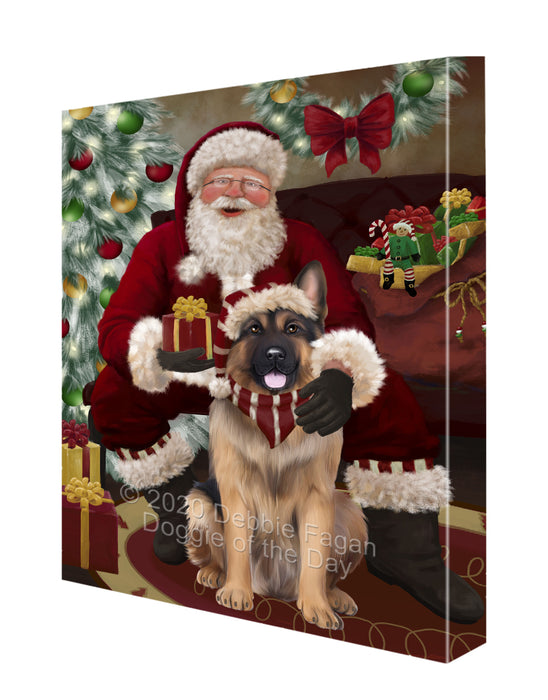 Santa I've Been Good German Shepherd Dog Canvas Print Wall Art Décor CVS148571