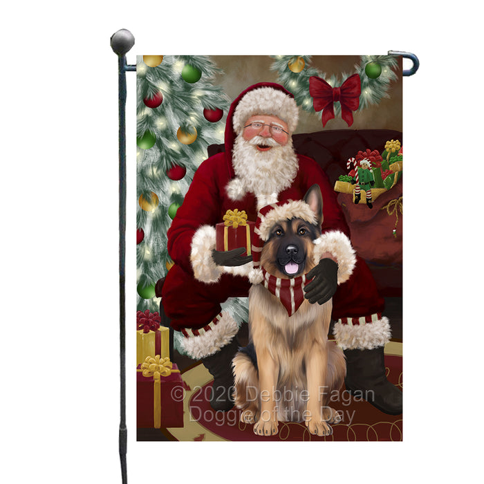 Santa's Christmas Surprise German Shepherd Dog Garden Flag GFLG66741