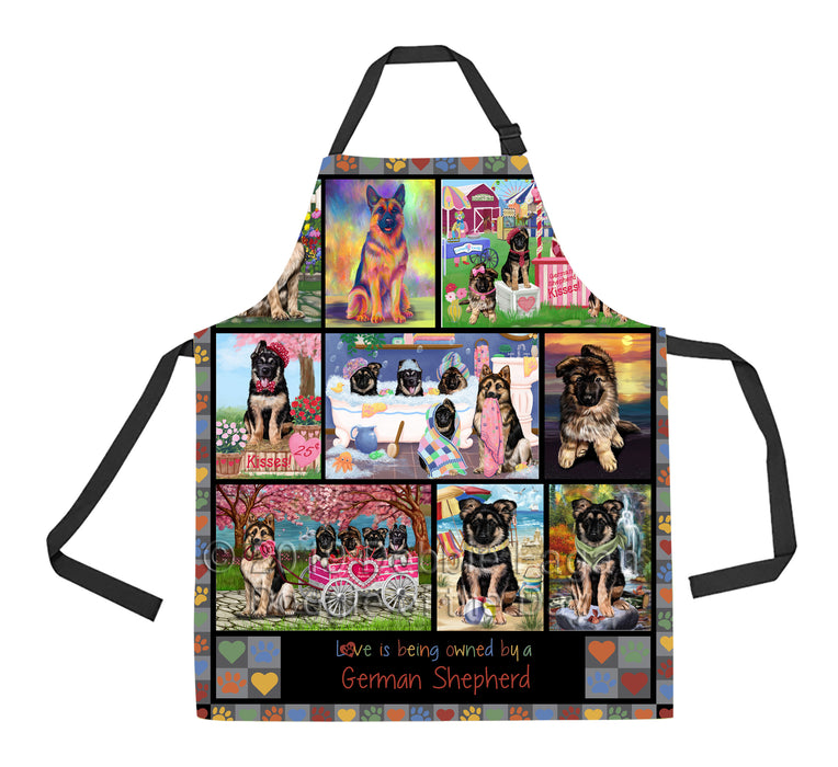 Love is Being Owned German Shepherd Dog Grey Apron