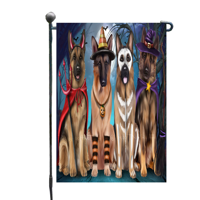Halloween Trick or Treat German Shepherd Dogs Garden Flags Outdoor Decor for Homes and Gardens Double Sided Garden Yard Spring Decorative Vertical Home Flags Garden Porch Lawn Flag for Decorations