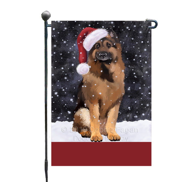 Personalized Let It Snow Happy Holidays German Shepherd Dog Custom Garden Flags GFLG-DOTD-A62355