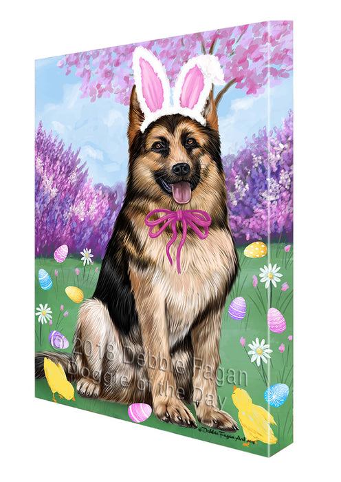 German Shepherd Dog Easter Holiday Canvas Wall Art CVS57936