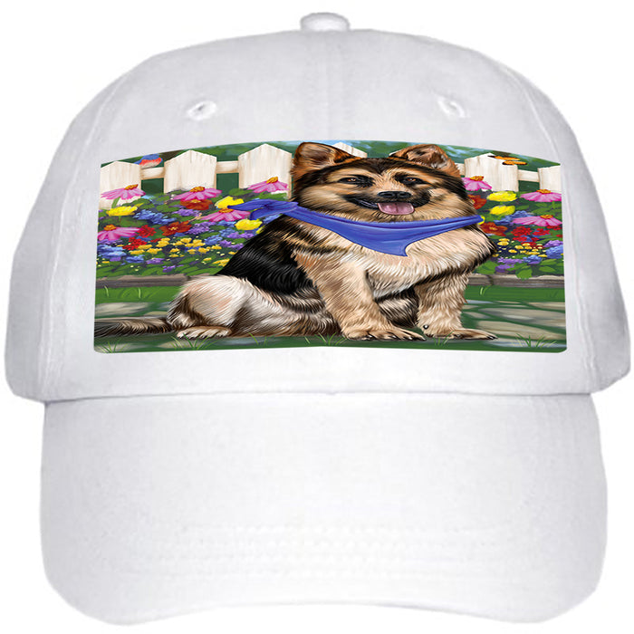 Spring Floral German Shepherd Dog Ball Hat Cap HAT53367