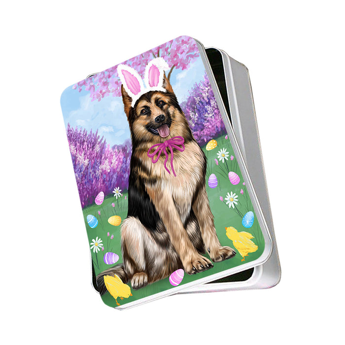 German Shepherd Dog Easter Holiday Photo Storage Tin PITN49147