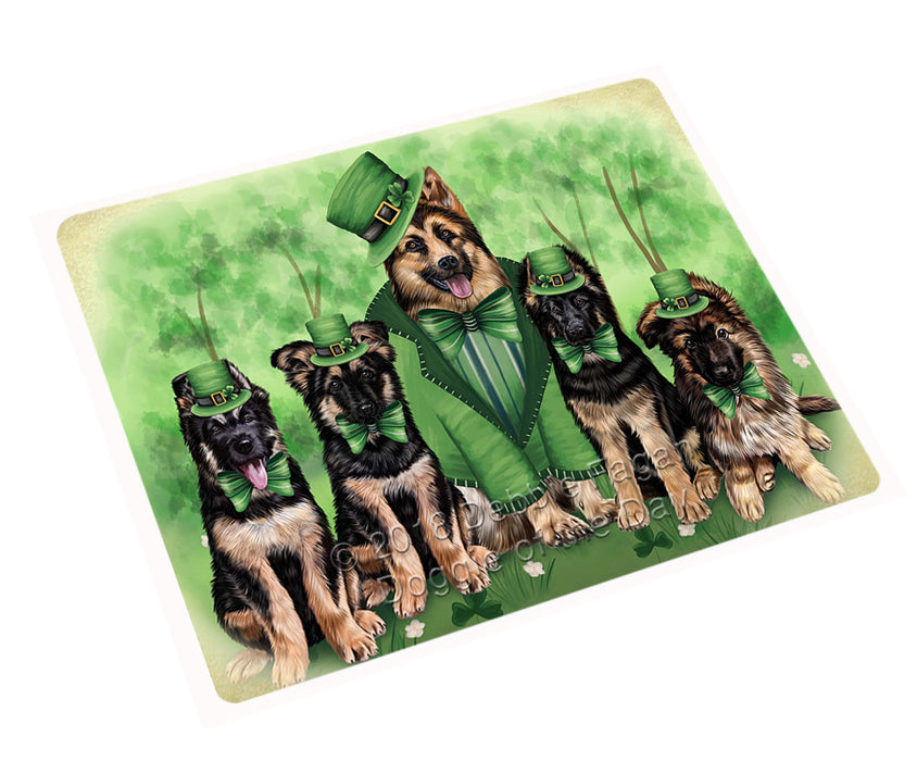 St. Patricks Day Irish Family Portrait German Shepherds Dog Magnet Mini (3.5" x 2") MAG50280