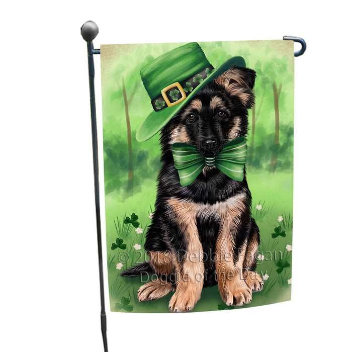St. Patricks Day Irish Portrait German Shepherd Dog Garden Flag GFLG48714