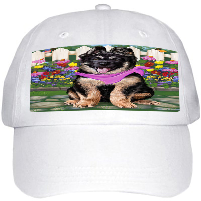Spring Floral German Shepherd Dog Ball Hat Cap HAT53373