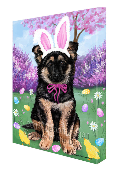 German Shepherd Dog Easter Holiday Canvas Wall Art CVS57954