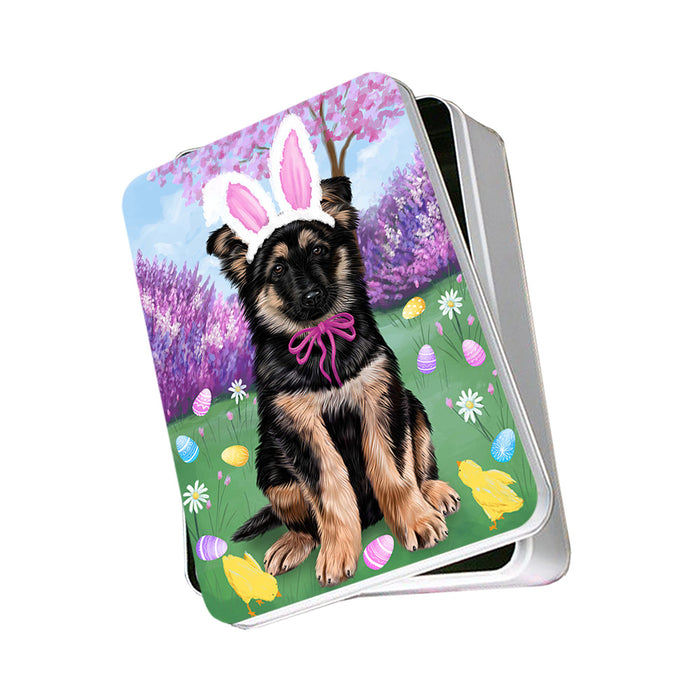 German Shepherd Dog Easter Holiday Photo Storage Tin PITN49149