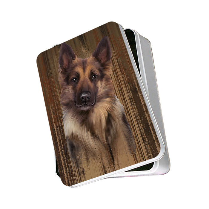 Rustic German Shepherd Dog Photo Storage Tin PITN50566