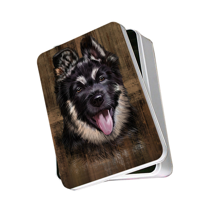 Rustic German Shepherd Dog Photo Storage Tin PITN50415