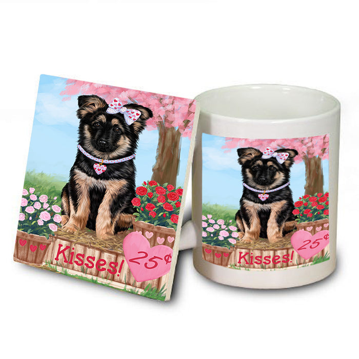 Rosie 25 Cent Kisses German Shepherd Dog Mug and Coaster Set MUC55859