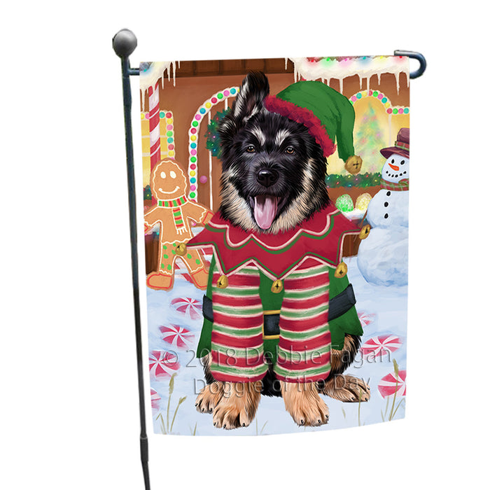 Christmas Gingerbread House Candyfest German Shepherd Dog Garden Flag GFLG56882
