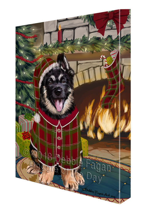 The Stocking was Hung German Shepherd Dog Canvas Print Wall Art Décor CVS117701