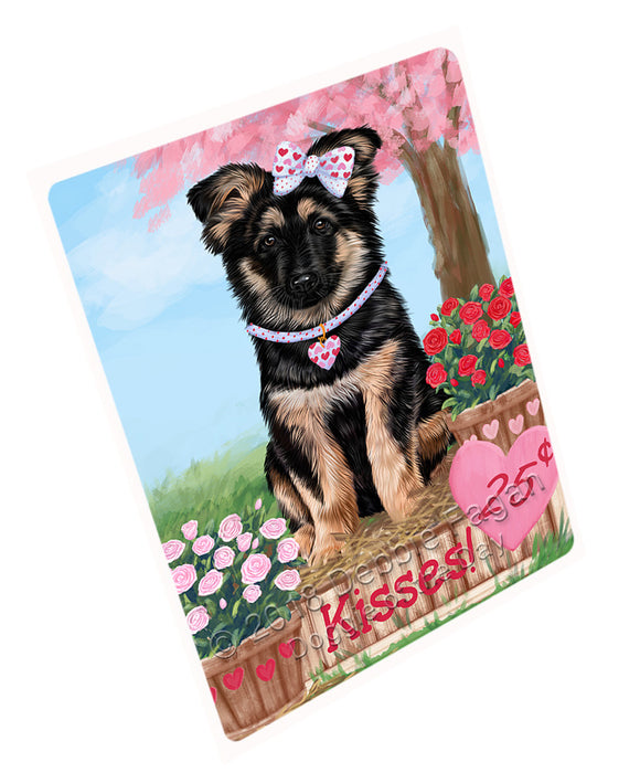 Rosie 25 Cent Kisses German Shepherd Dog Large Refrigerator / Dishwasher Magnet RMAG97470
