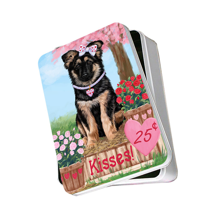 Rosie 25 Cent Kisses German Shepherd Dog Photo Storage Tin PITN55810