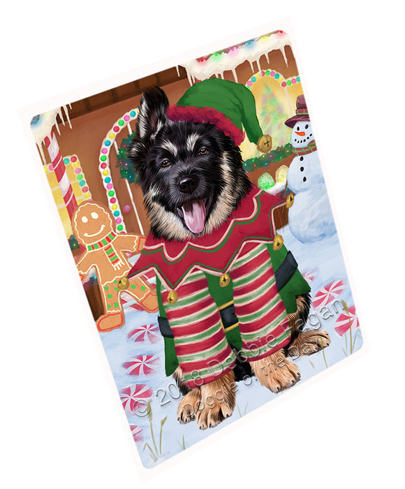 Christmas Gingerbread House Candyfest German Shepherd Dog Large Refrigerator / Dishwasher Magnet RMAG100272
