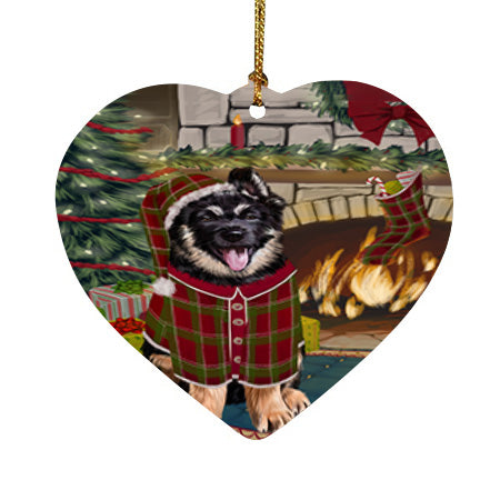 The Stocking was Hung German Shepherd Dog Heart Christmas Ornament HPOR55664
