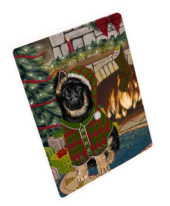 The Stocking was Hung German Shepherd Dog Magnet MAG71064 (Small 5.5" x 4.25")
