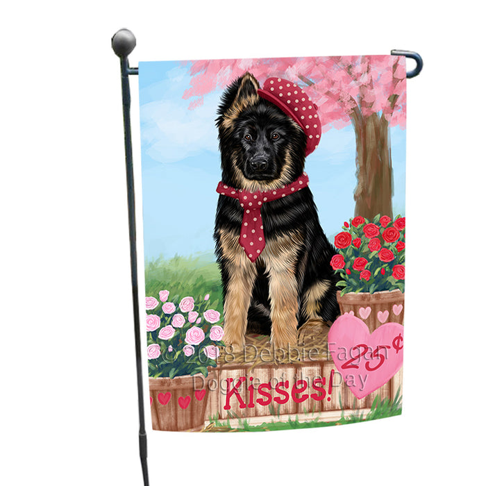 Rosie 25 Cent Kisses German Shepherd Dog Garden Flag GFLG56416