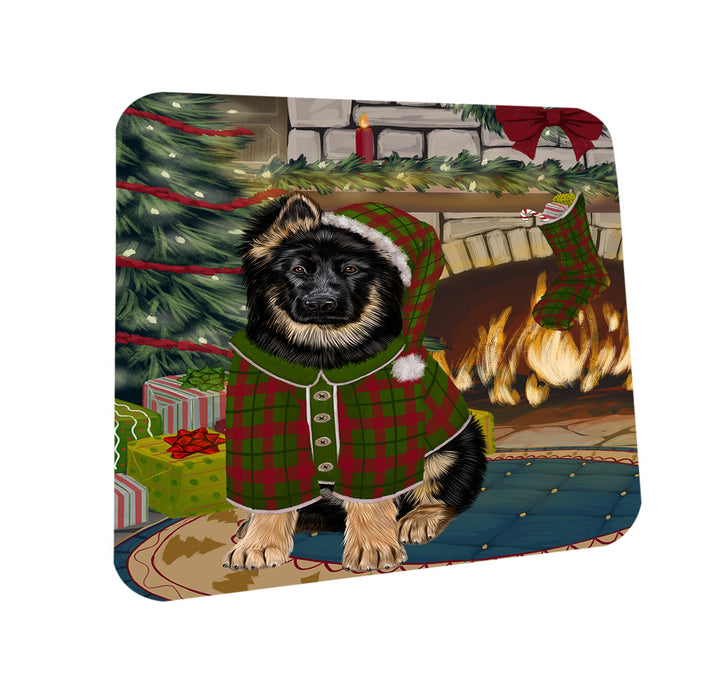 The Stocking was Hung German Shepherd Dog Coasters Set of 4 CST55267