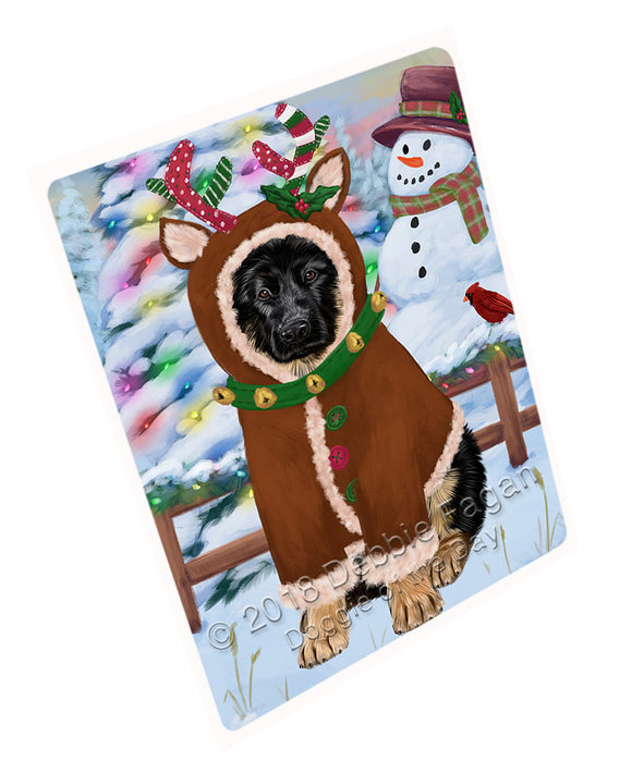 Christmas Gingerbread House Candyfest German Shepherd Dog Magnet MAG74144 (Small 5.5" x 4.25")