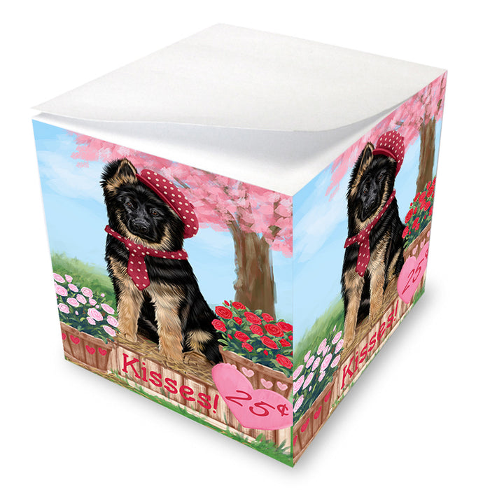 Rosie 25 Cent Kisses German Shepherd Dog Note Cube NOC53940