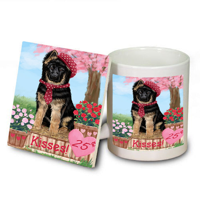 Rosie 25 Cent Kisses German Shepherd Dog Mug and Coaster Set MUC55860