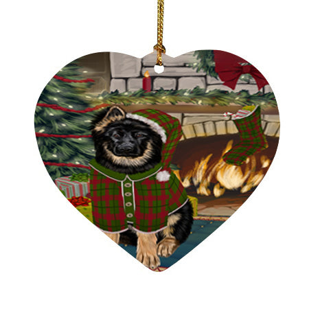 The Stocking was Hung German Shepherd Dog Heart Christmas Ornament HPOR55665