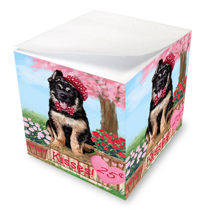 Rosie 25 Cent Kisses German Shepherd Dog Note Cube NOC53941