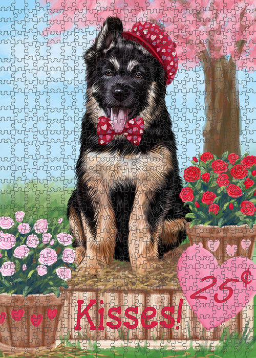 Rosie 25 Cent Kisses German Shepherd Dog Puzzle with Photo Tin PUZL91680
