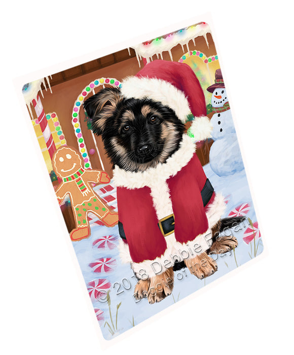 Christmas Gingerbread House Candyfest German Shepherd Dog Large Refrigerator / Dishwasher Magnet RMAG100284