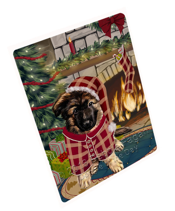 The Stocking was Hung German Shepherd Dog Large Refrigerator / Dishwasher Magnet RMAG94128